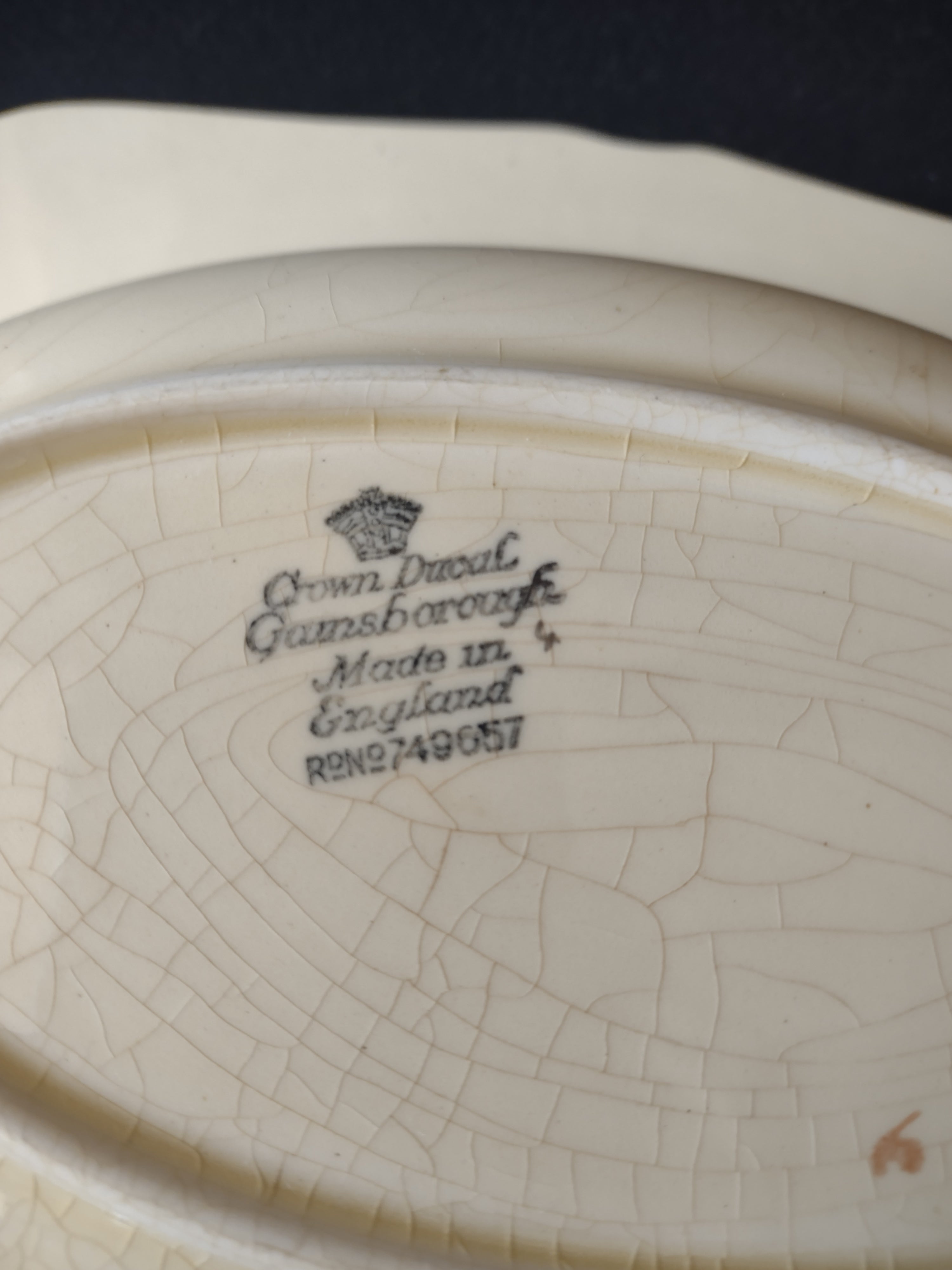 Vintage Crown Ducal Serving Bowl Ironstone England Cottagecore [5909]