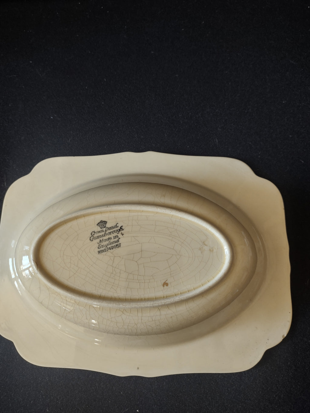 Vintage Crown Ducal Serving Bowl Ironstone England Cottagecore [5909]