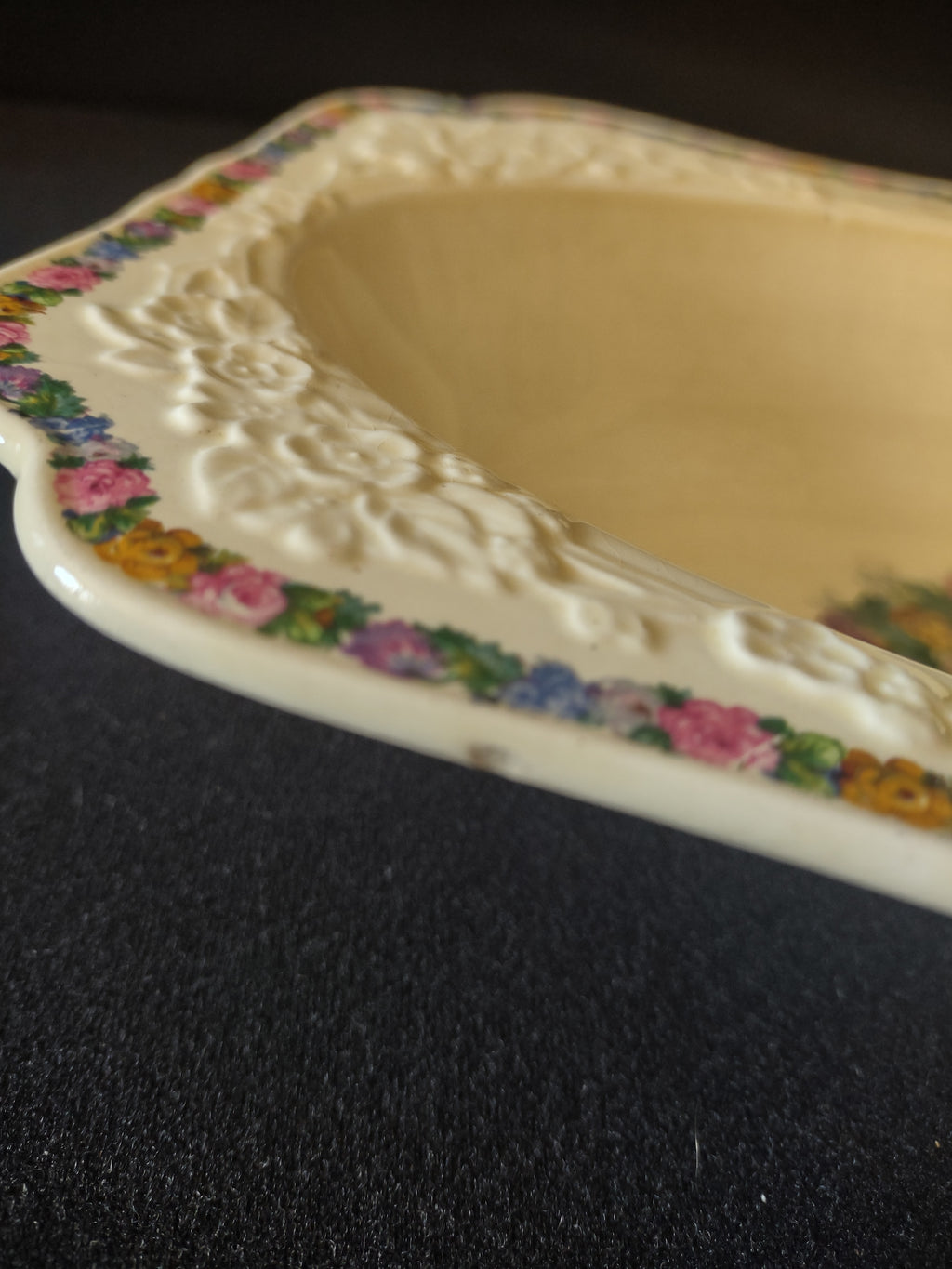Vintage Crown Ducal Serving Bowl Ironstone England Cottagecore [5909]