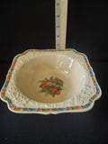 Vintage Crown Ducal Square Serving Bowl Ironstone England Cottagecore [5910]