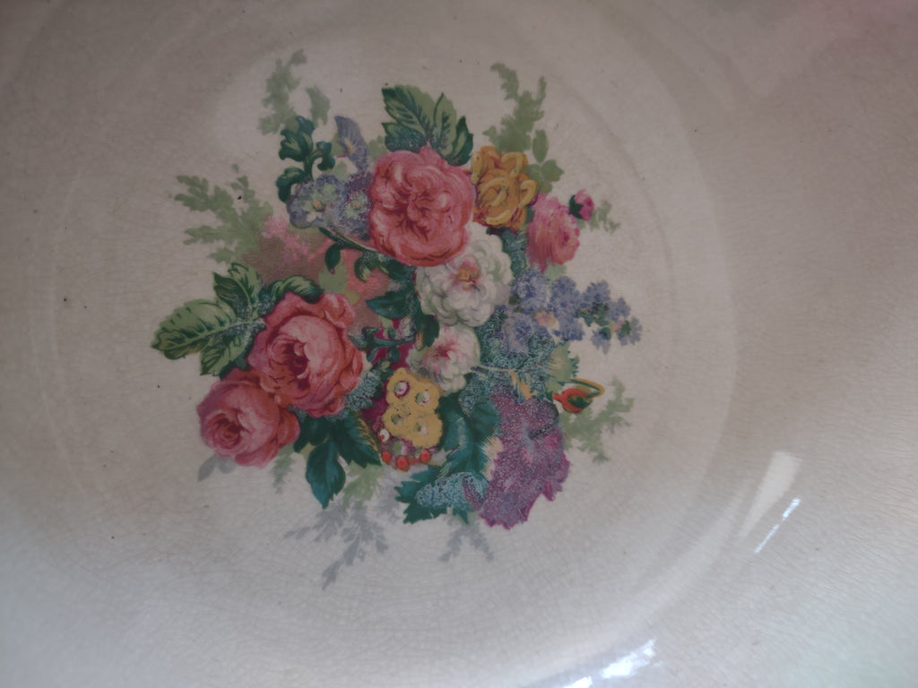 Vintage Crown Ducal Square Serving Bowl Ironstone England Cottagecore [5910]