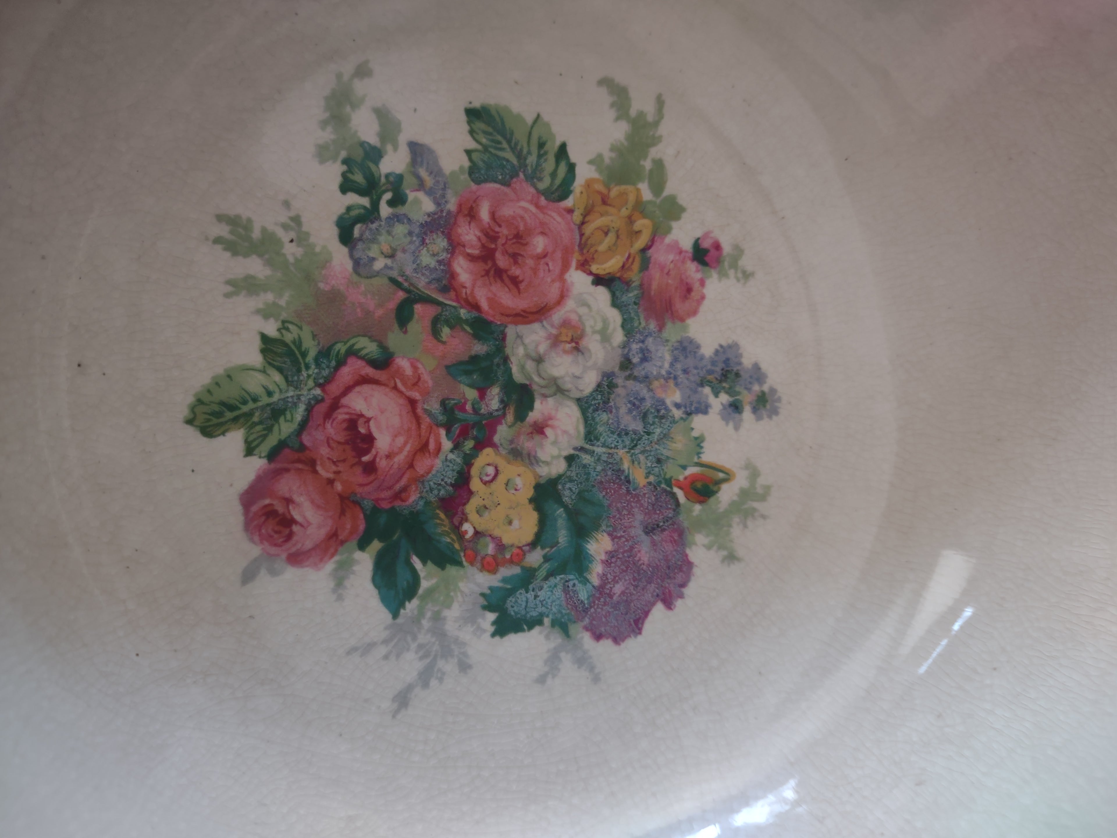 Vintage Crown Ducal Square Serving Bowl Ironstone England Cottagecore [5910]