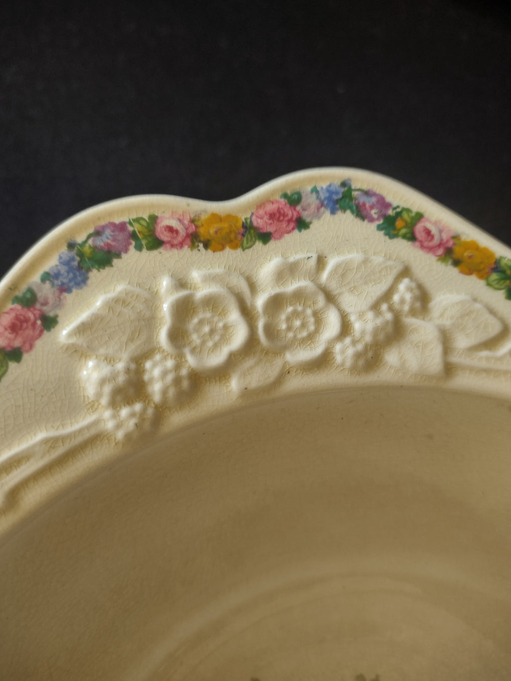 Vintage Crown Ducal Square Serving Bowl Ironstone England Cottagecore [5910]