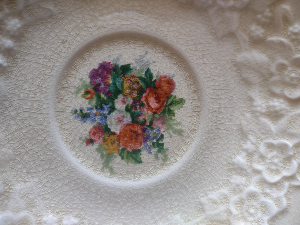 Vintage Crown Ducal Cup Saucer Set of 2 Ironstone England Cottagecore [5913]