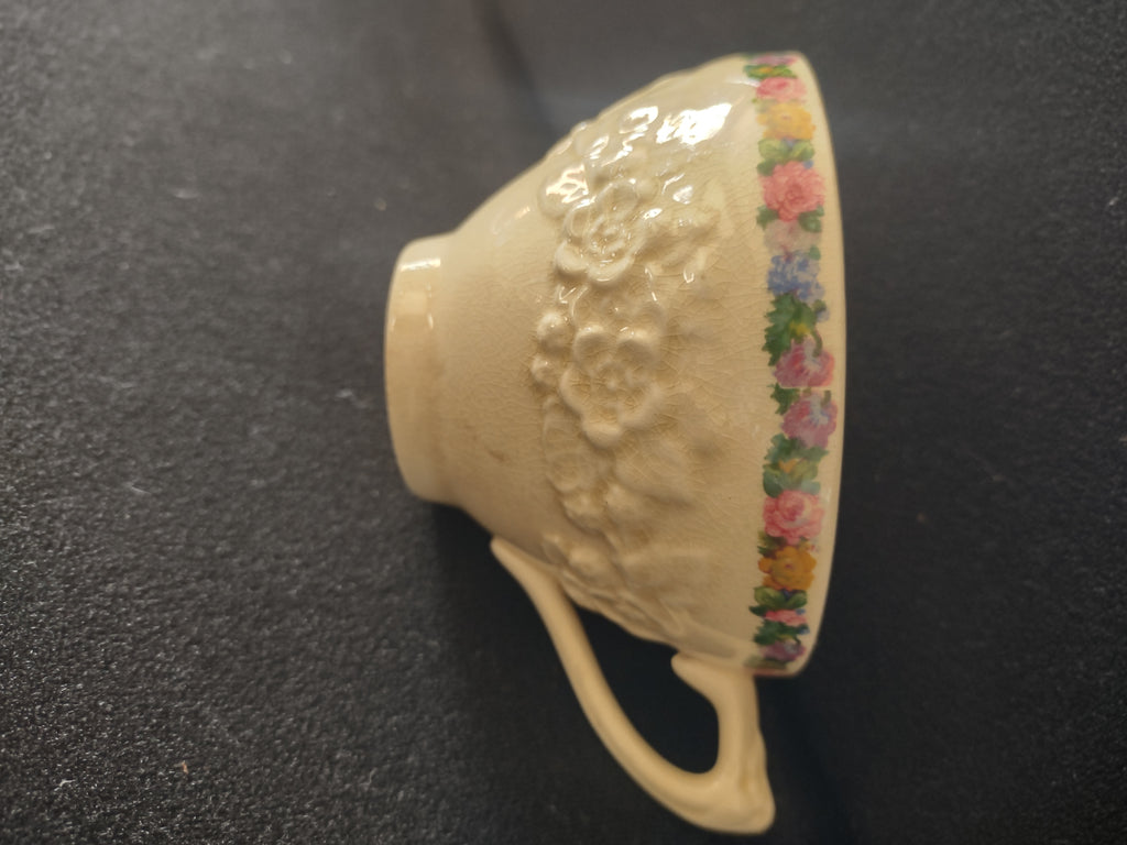 Vintage Crown Ducal Cup Saucer Set of 2 Ironstone England Cottagecore [5913]