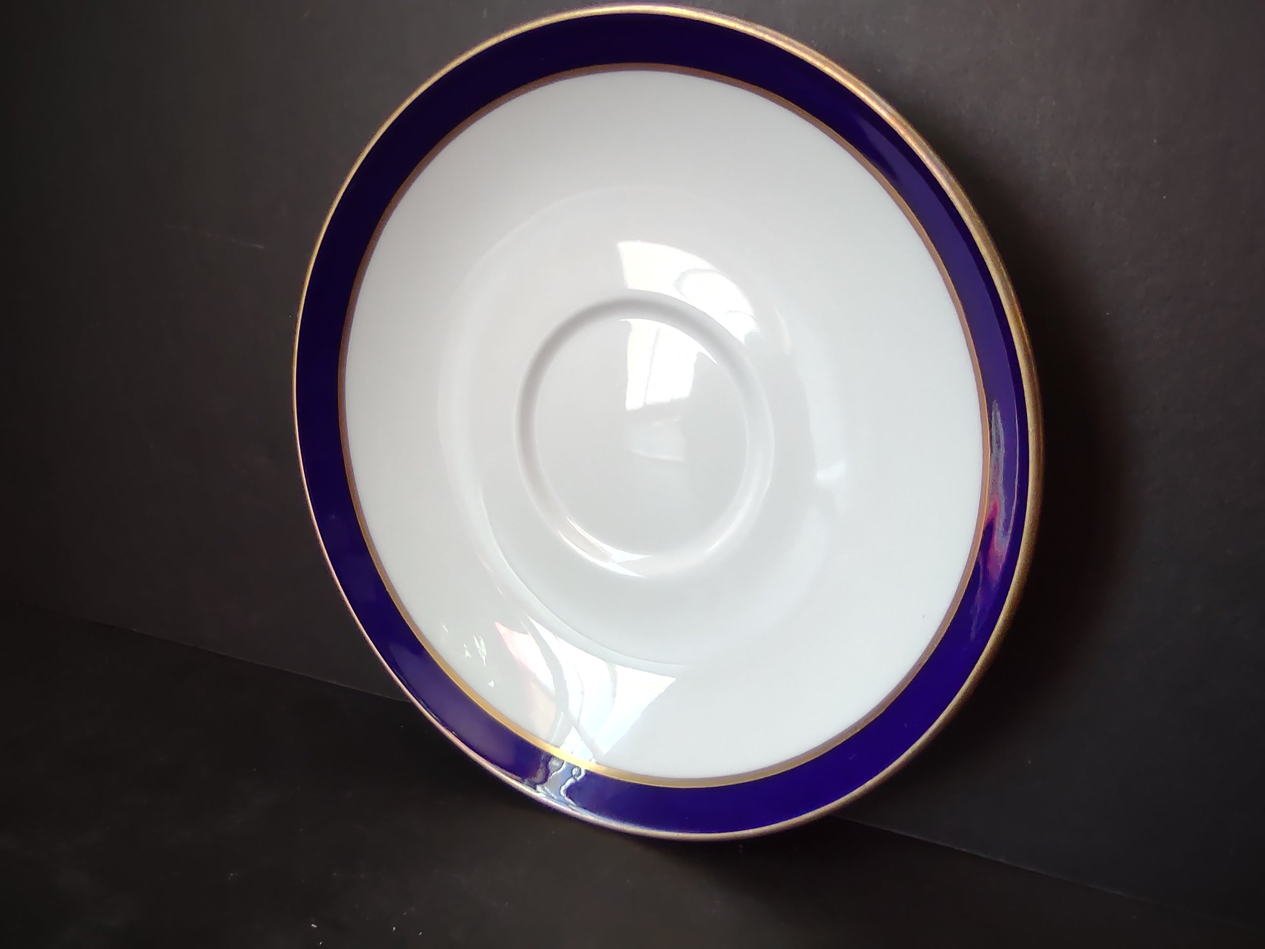 Vintage Spode Consul Cobalt Fine Bone China Saucer England Cottagecore [5915]