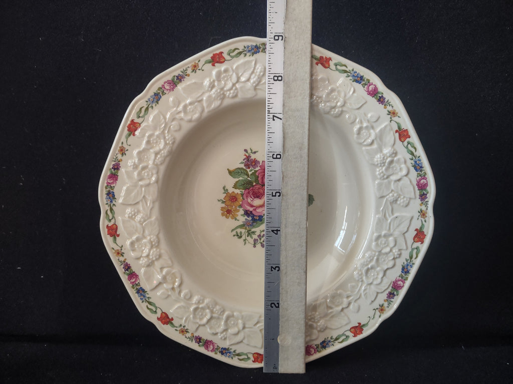 Vintage Crown Ducal Gainsborough England Floral Cottagecore Soup Bowl [5917]