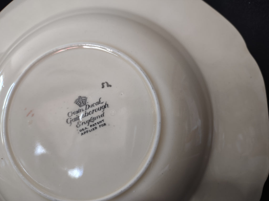 Vintage Crown Ducal Gainsborough England Floral Cottagecore Soup Bowl [5917]