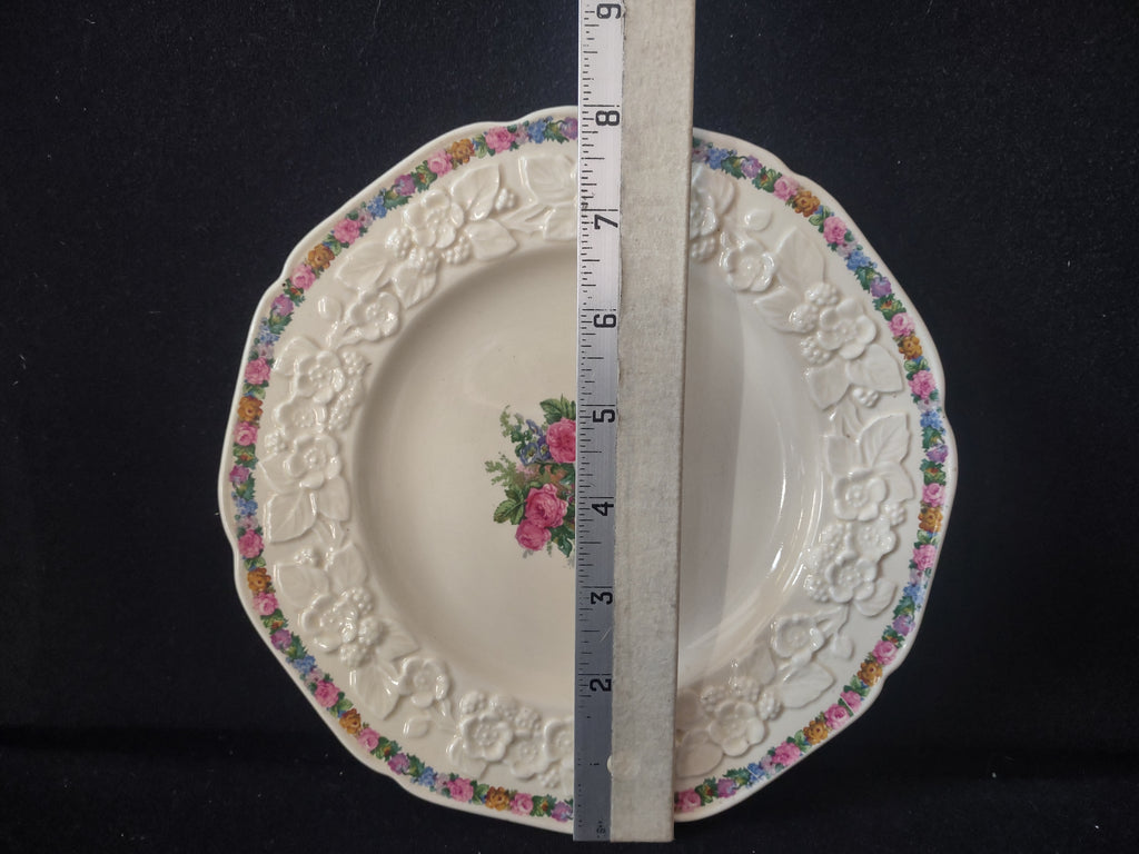 Vintage Crown Ducal Gainsborough Floral Embossed Plate [5918]