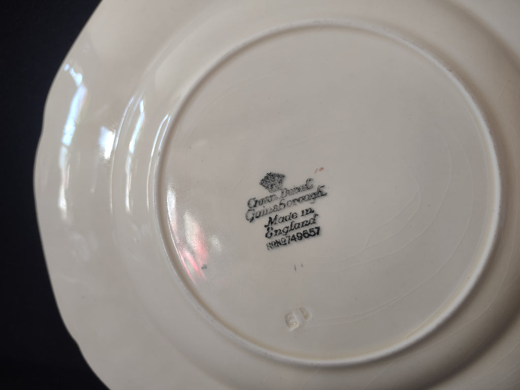 Vintage Crown Ducal Gainsborough Floral Embossed Plate [5918]