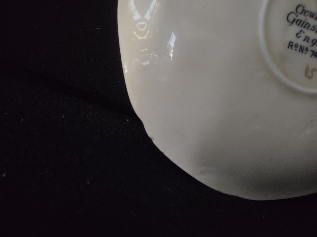 Vintage Crown Ducal Gainsborough Demitasse Cup Saucer Pair Embossed Floral [5920]