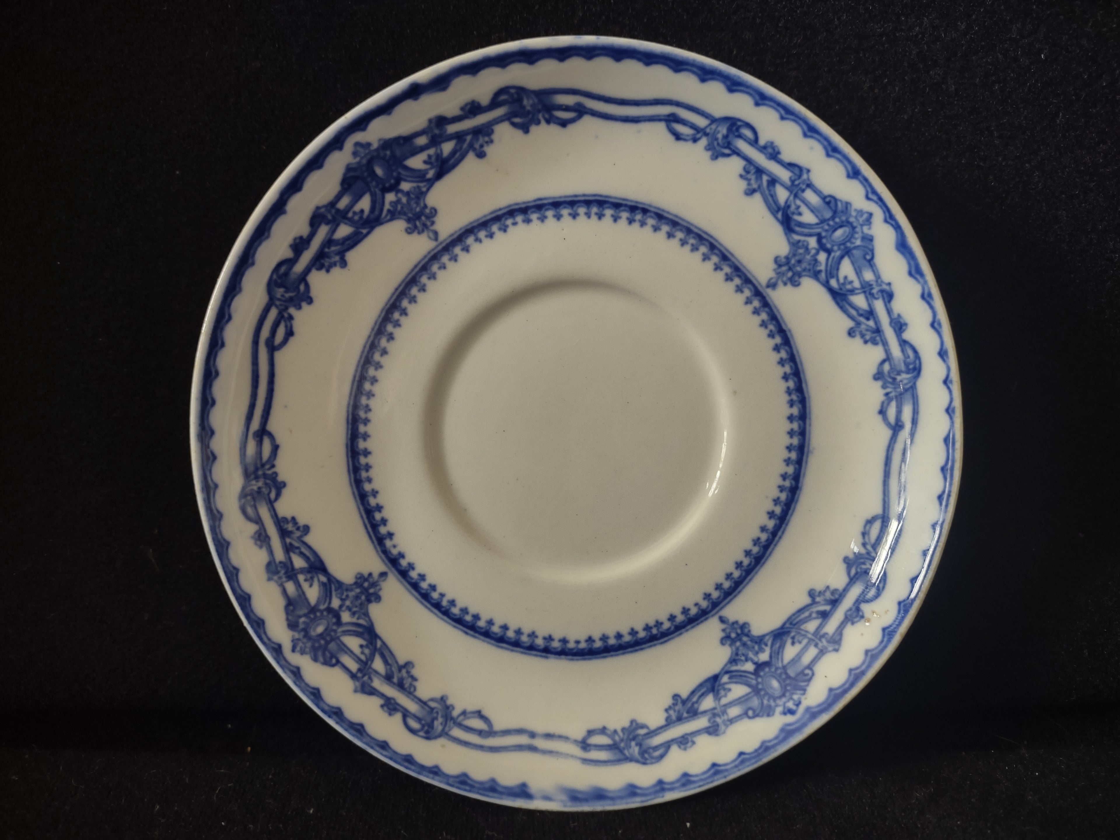 Vintage Ivanhoe Cup and Saucer Set Blue White Floral England Cottagecore [5922]