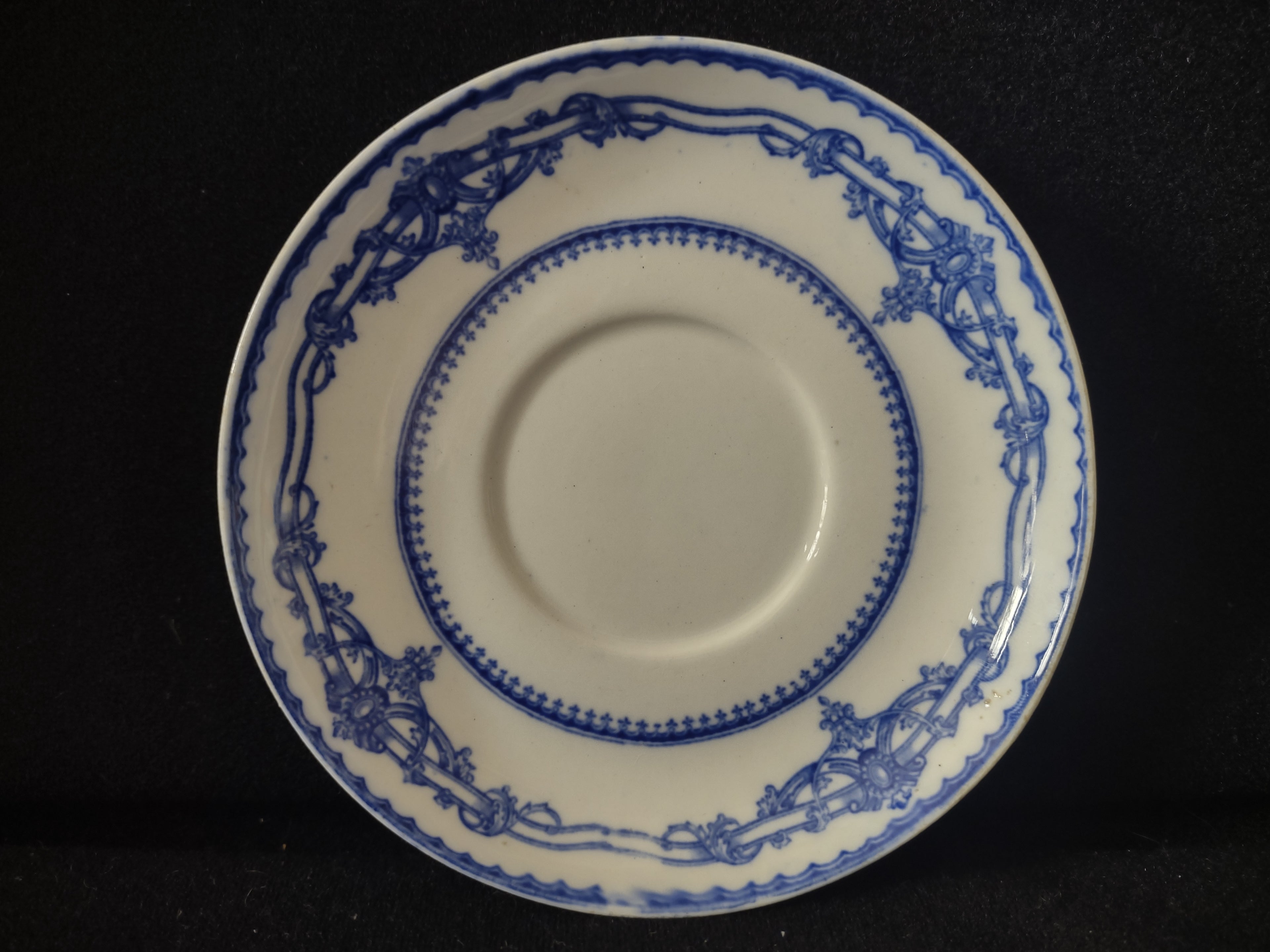 Vintage Ivanhoe Cup and Saucer Set Blue White Floral England Cottagecore [5922]