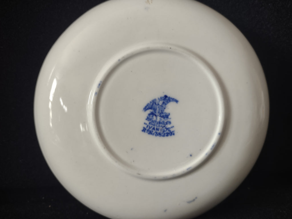 Vintage Ivanhoe Cup and Saucer Set Blue White Floral England Cottagecore [5922]