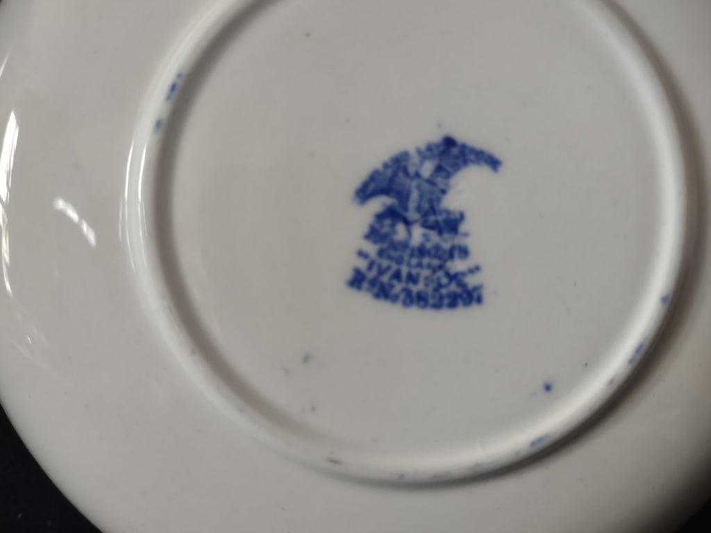 Vintage Ivanhoe Cup and Saucer Set Blue White Floral England Cottagecore [5922]