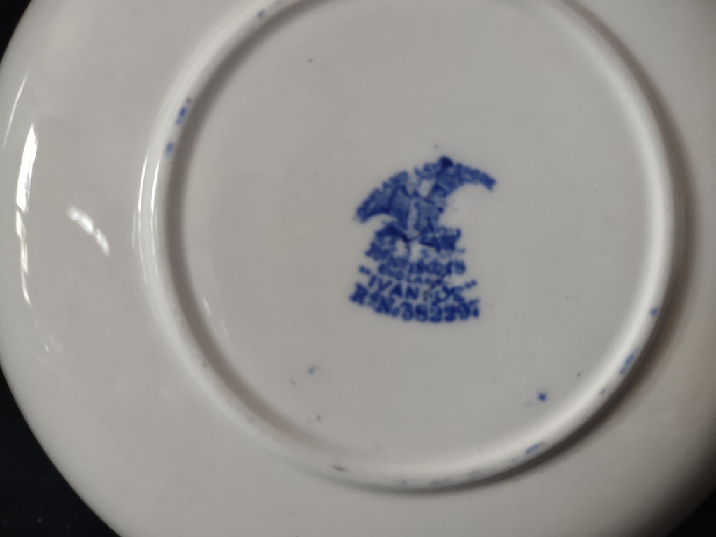 Vintage Ivanhoe Cup and Saucer Set Blue White Floral England Cottagecore [5922]