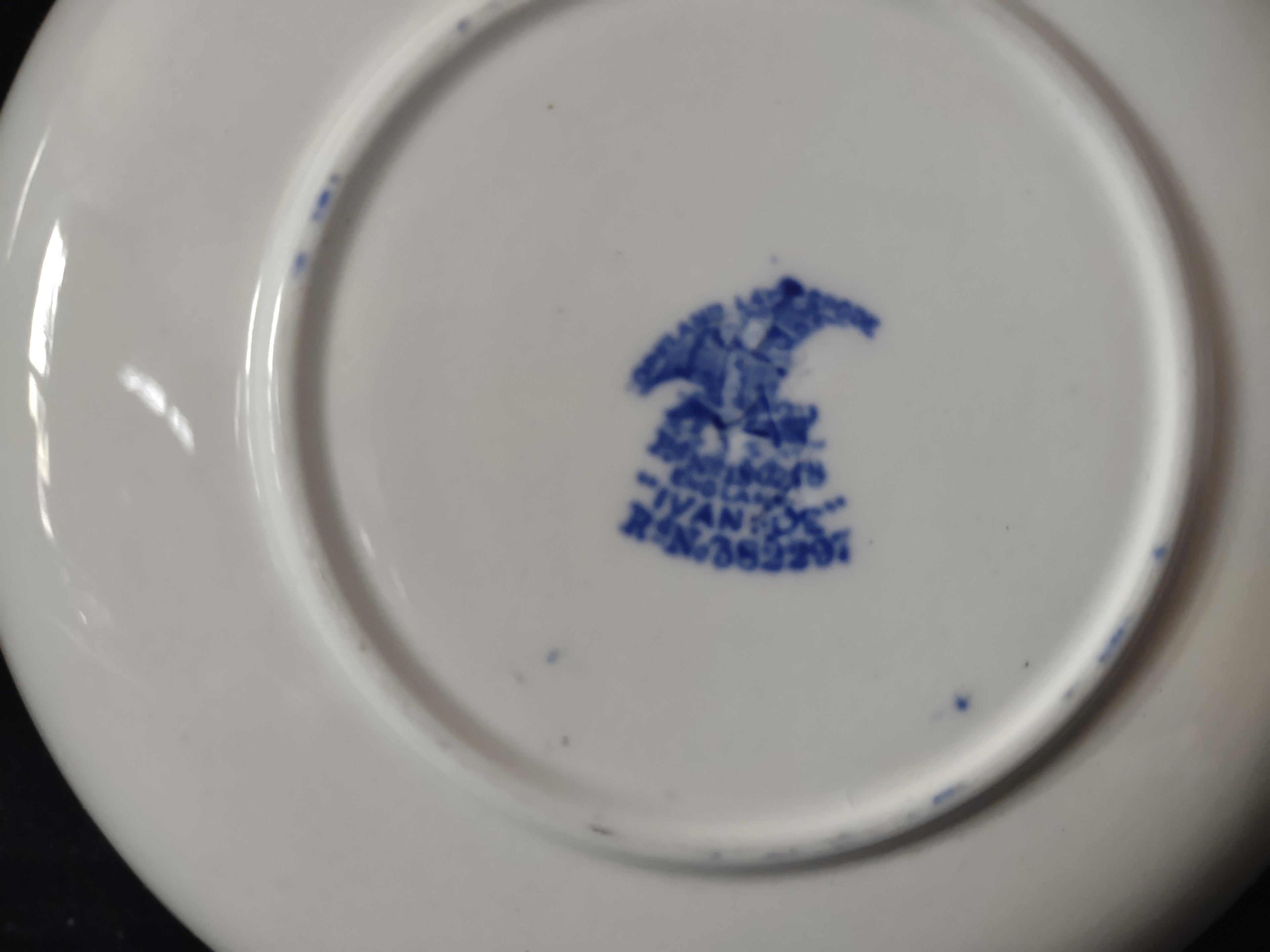 Vintage Ivanhoe Cup and Saucer Set Blue White Floral England Cottagecore [5922]