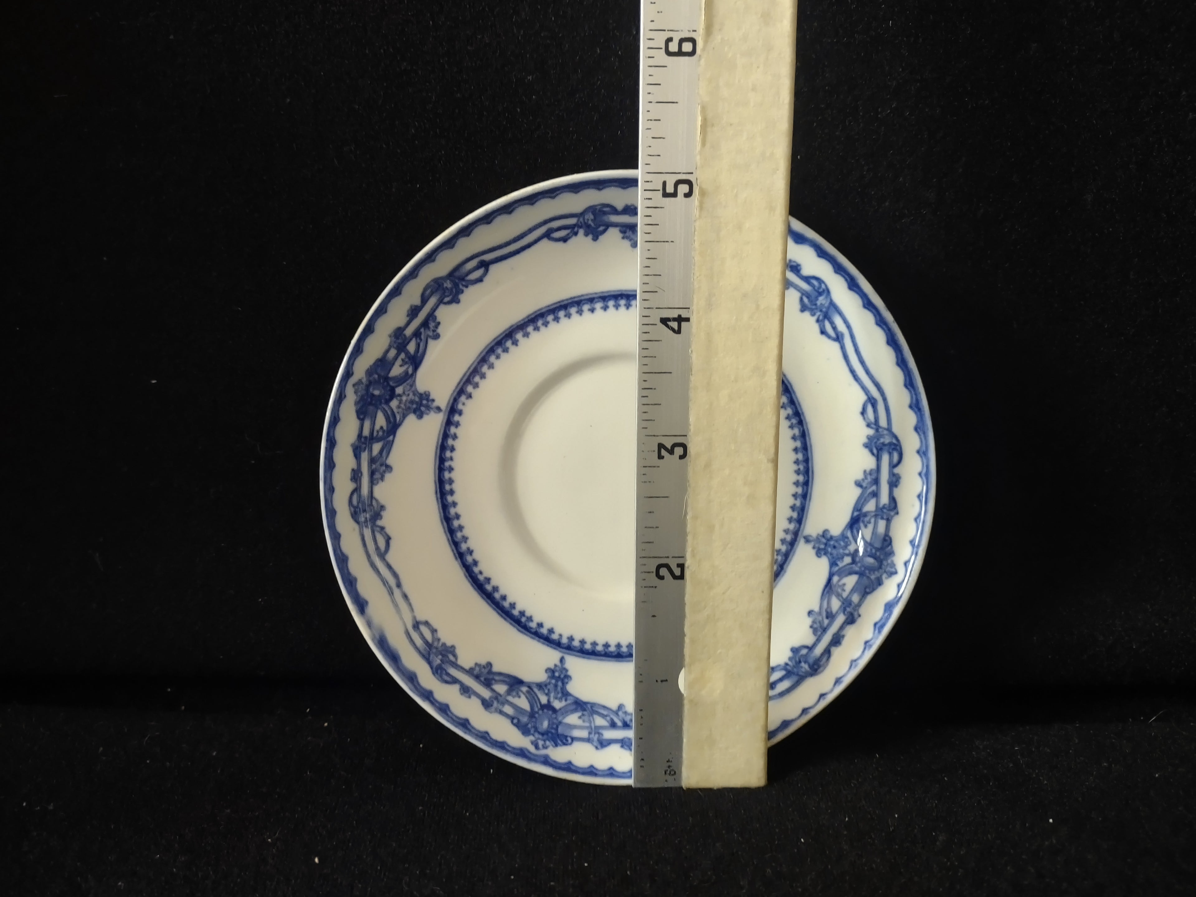 Vintage Ivanhoe Cup and Saucer Set Blue White Floral England Cottagecore [5922]