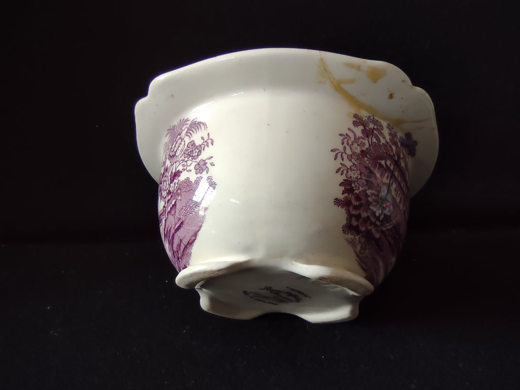 Vintage Staffordshire Tonquin Sugar Bowl Clarice Cliff REPAIRED [5925]