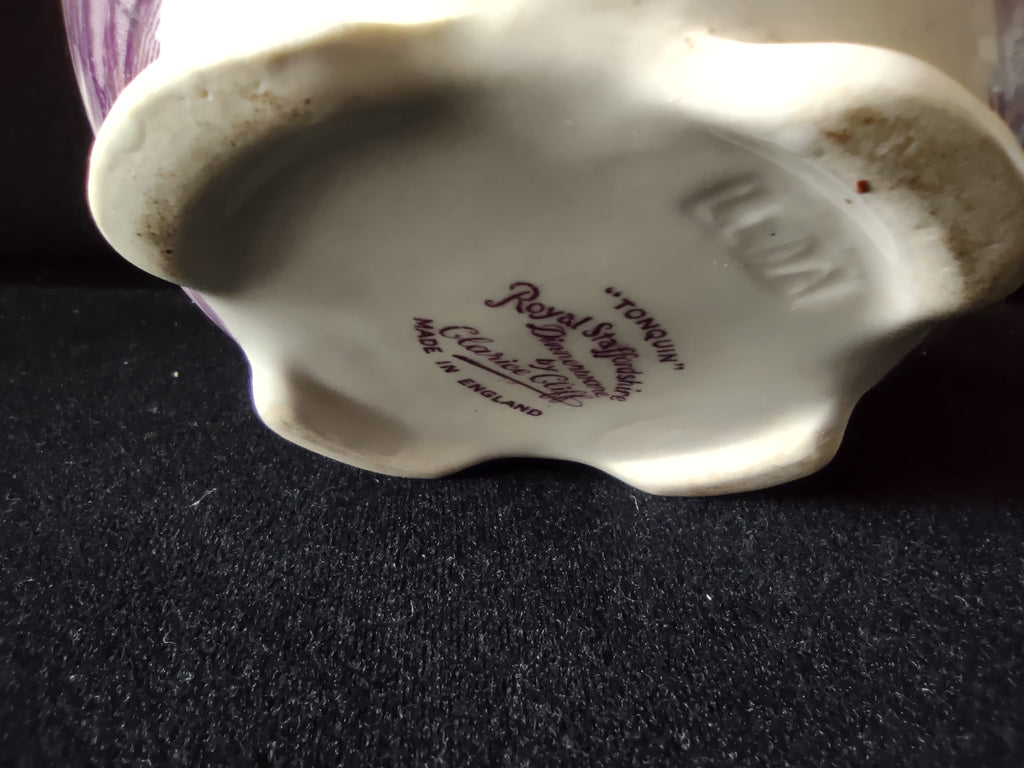 Vintage Staffordshire Tonquin Sugar Bowl Clarice Cliff REPAIRED [5925]