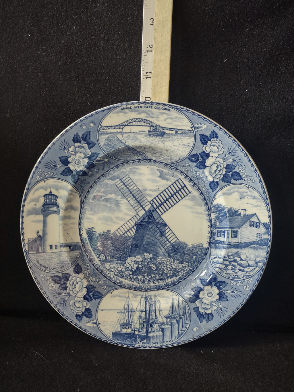 Vintage Alfred Meakin Cape Cod Blue Plate Ironstone Cottagecore England [5926]