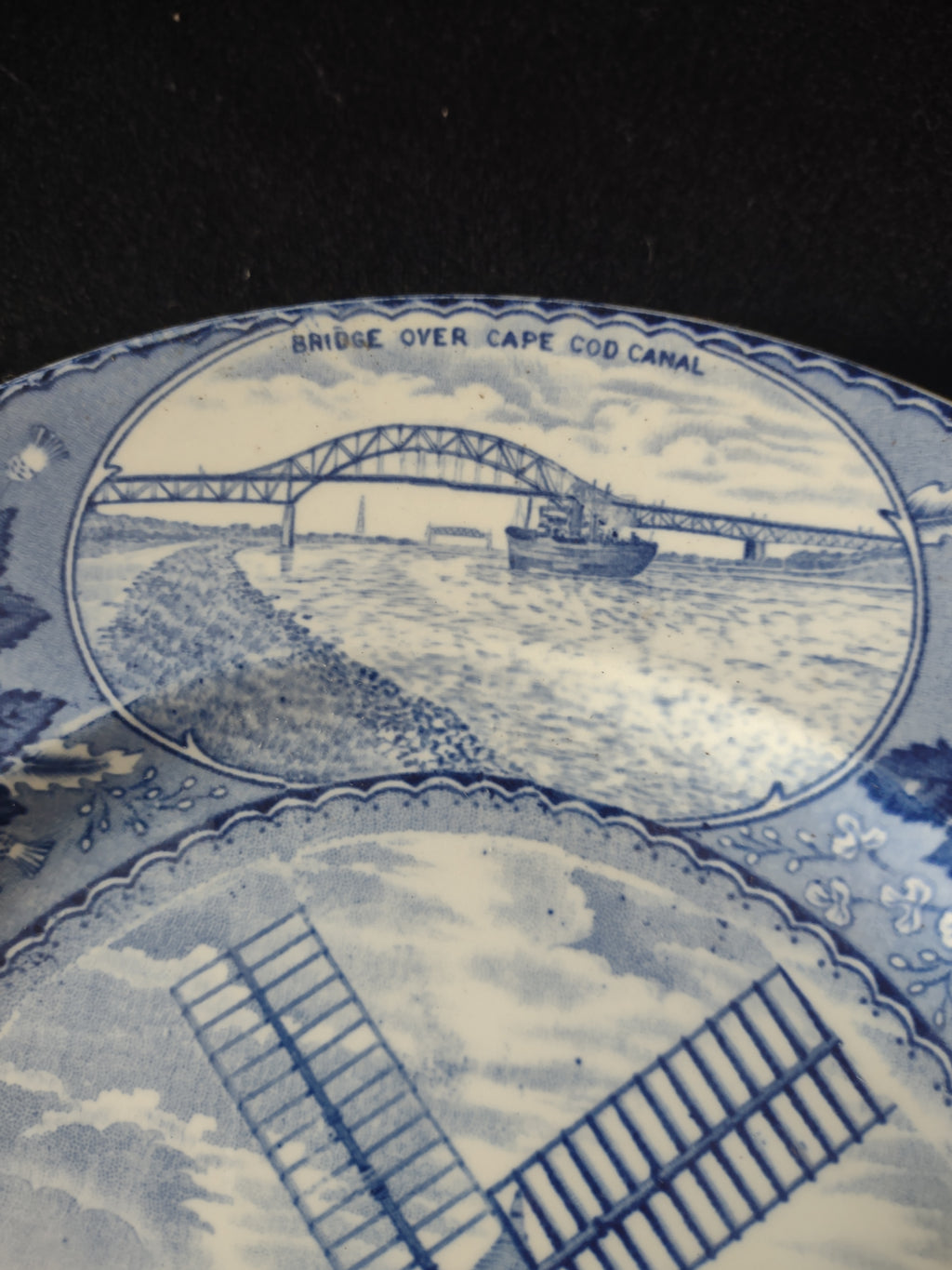 Vintage Alfred Meakin Cape Cod Blue Plate Ironstone Cottagecore England [5926]