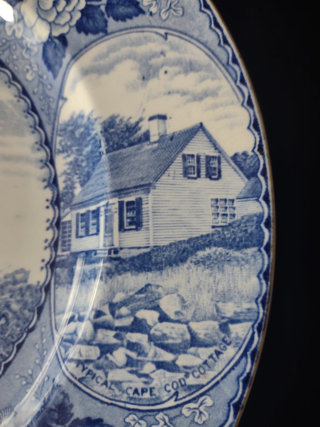 Vintage Alfred Meakin Cape Cod Blue Plate Ironstone Cottagecore England [5926]