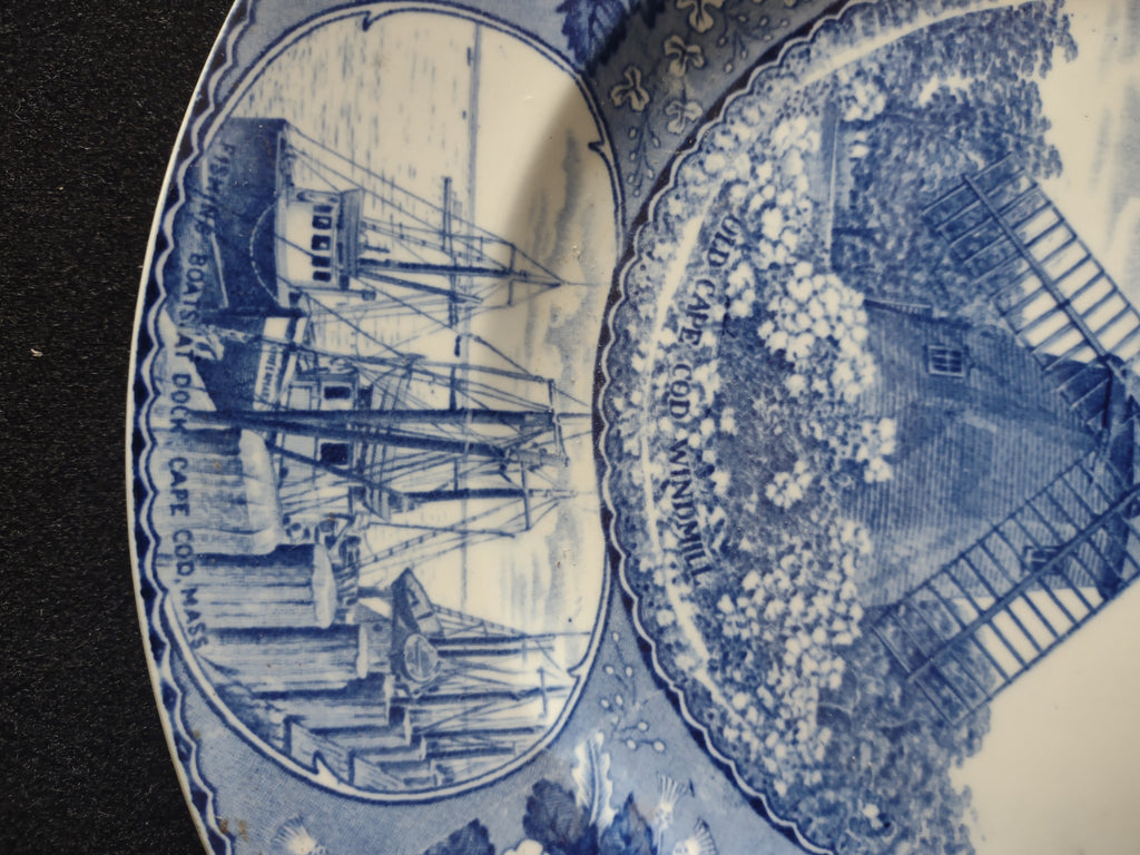 Vintage Alfred Meakin Cape Cod Blue Plate Ironstone Cottagecore England [5926]