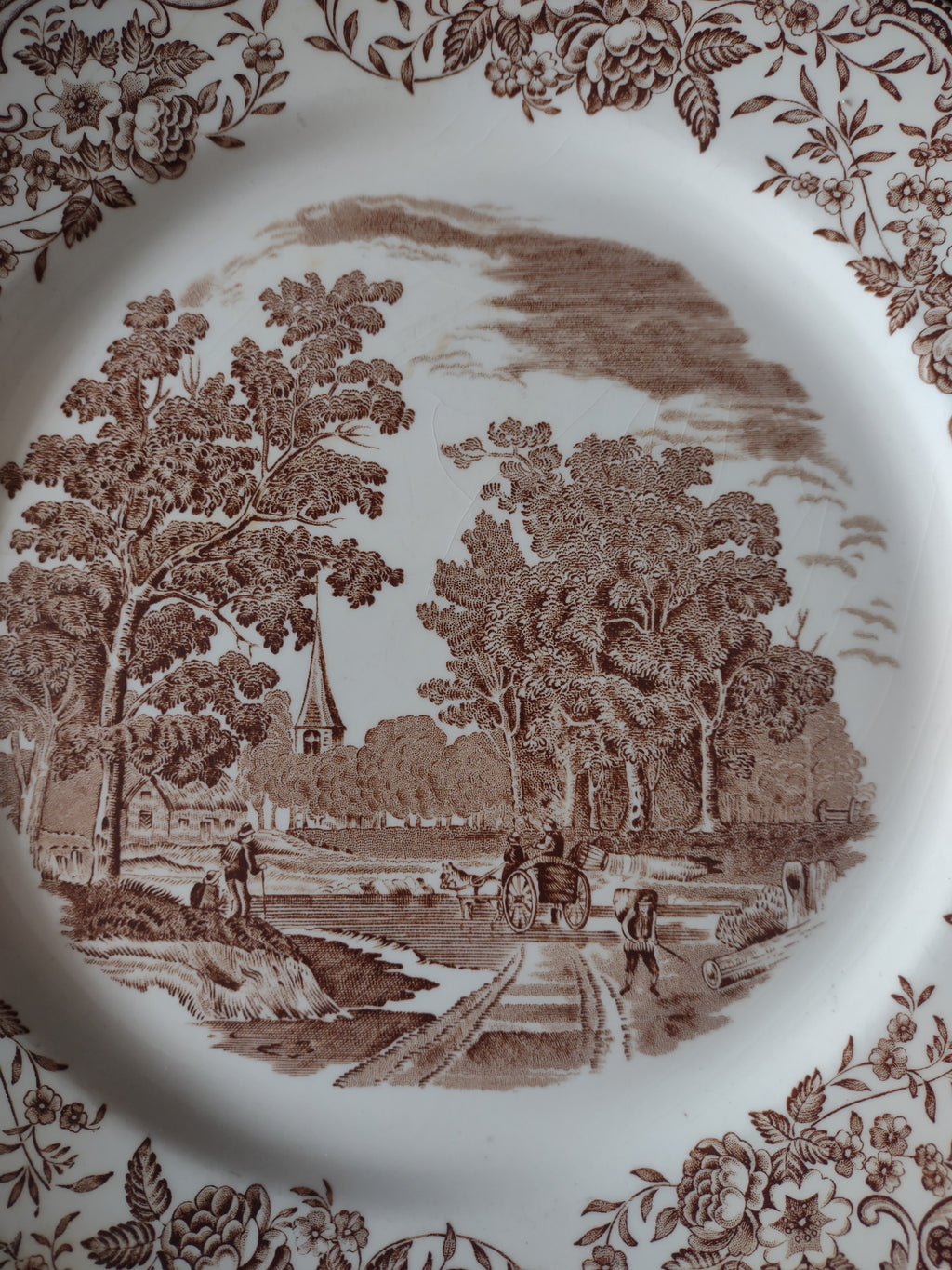 Vintage Royal Tudor Ware Olde England Brown Plate Ironstone Cottagecore [5927]