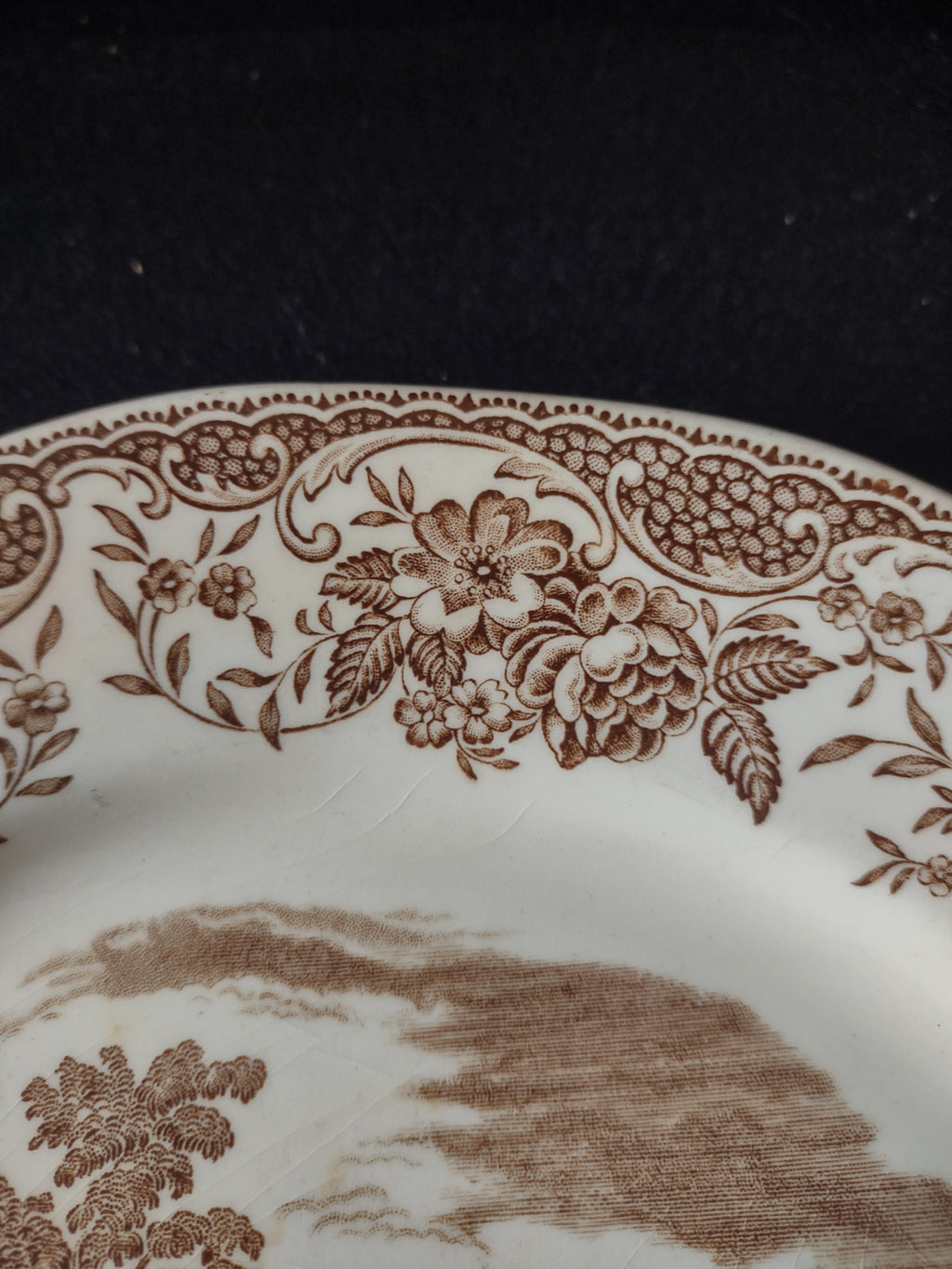 Vintage Royal Tudor Ware Olde England Brown Plate Ironstone Cottagecore [5927]