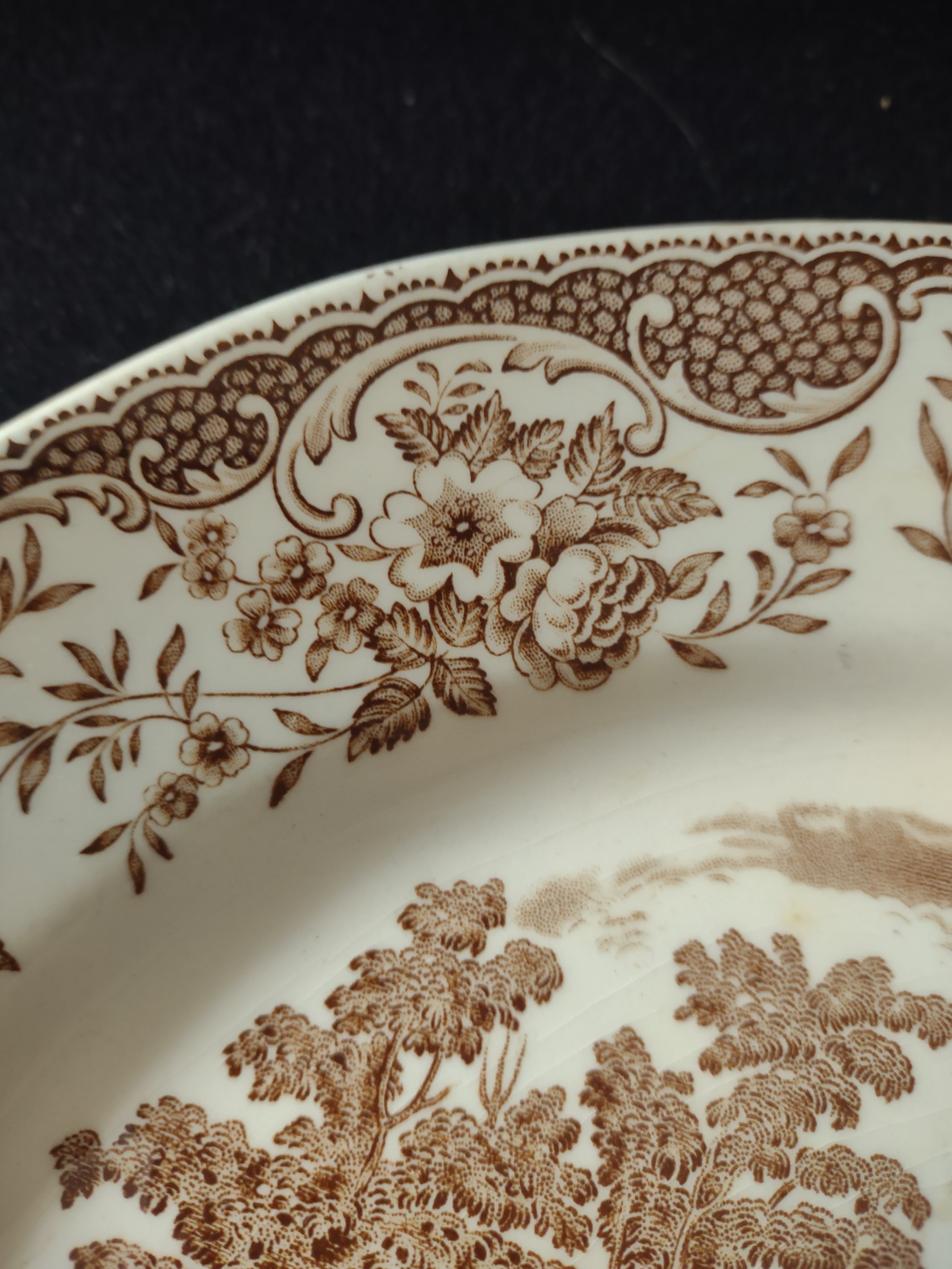 Vintage Royal Tudor Ware Olde England Brown Plate Ironstone Cottagecore [5927]