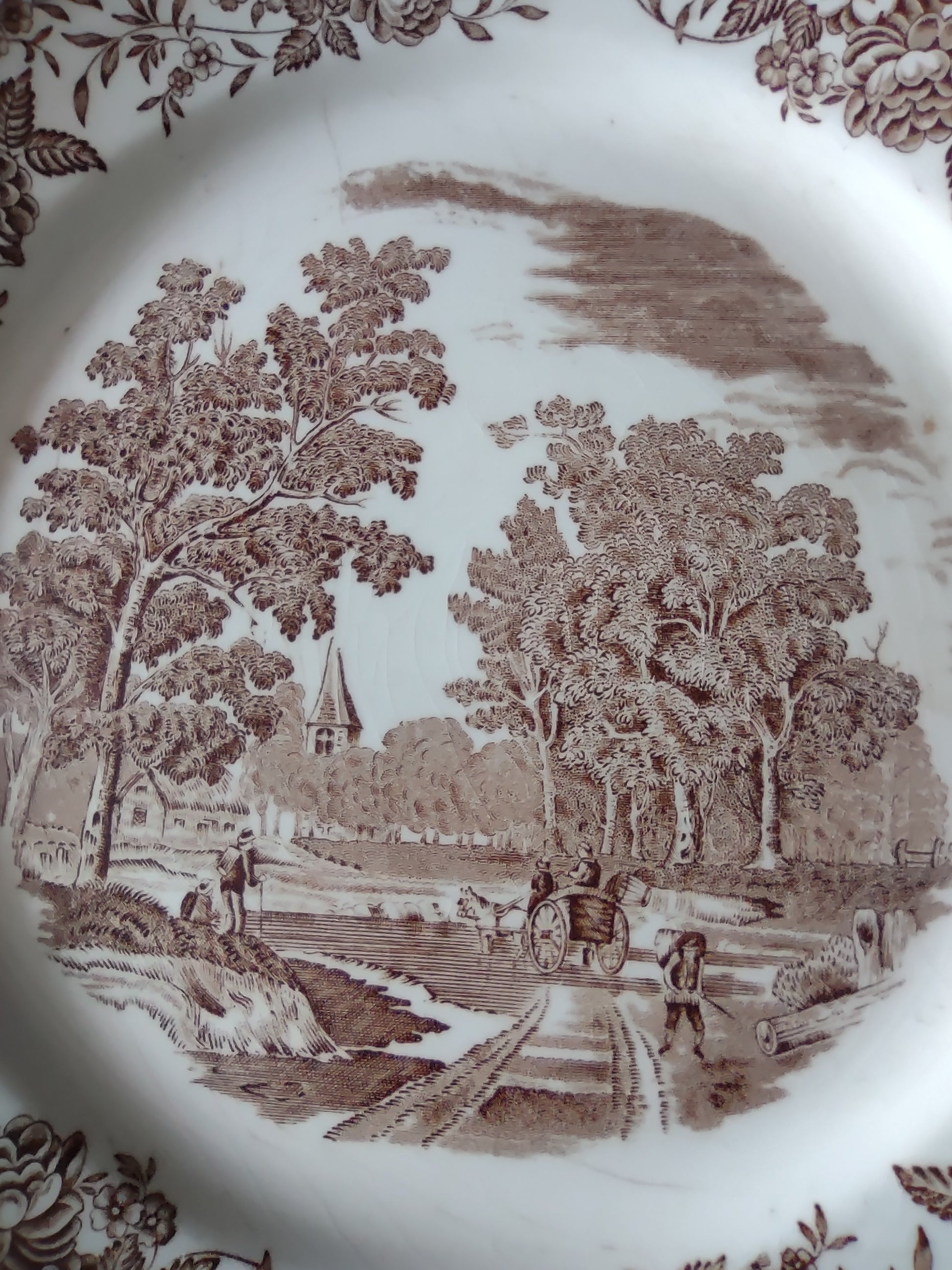 Vintage Royal Tudor Ware Olde England Plate Pair Ironstone Cottagecore [5928]