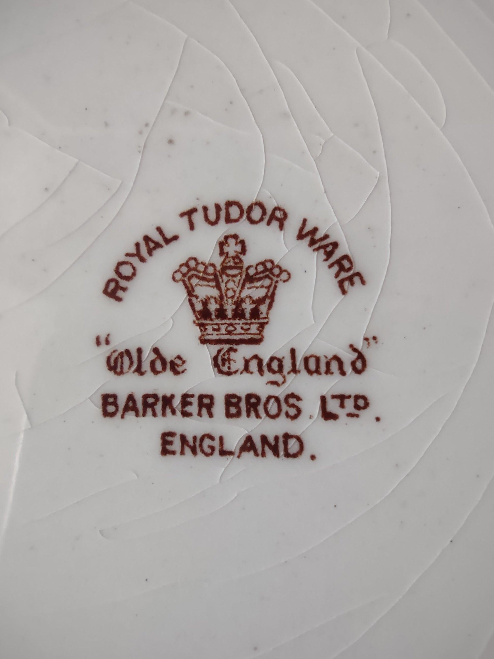 Vintage Royal Tudor Ware Olde England Plate Pair Ironstone Cottagecore [5928]