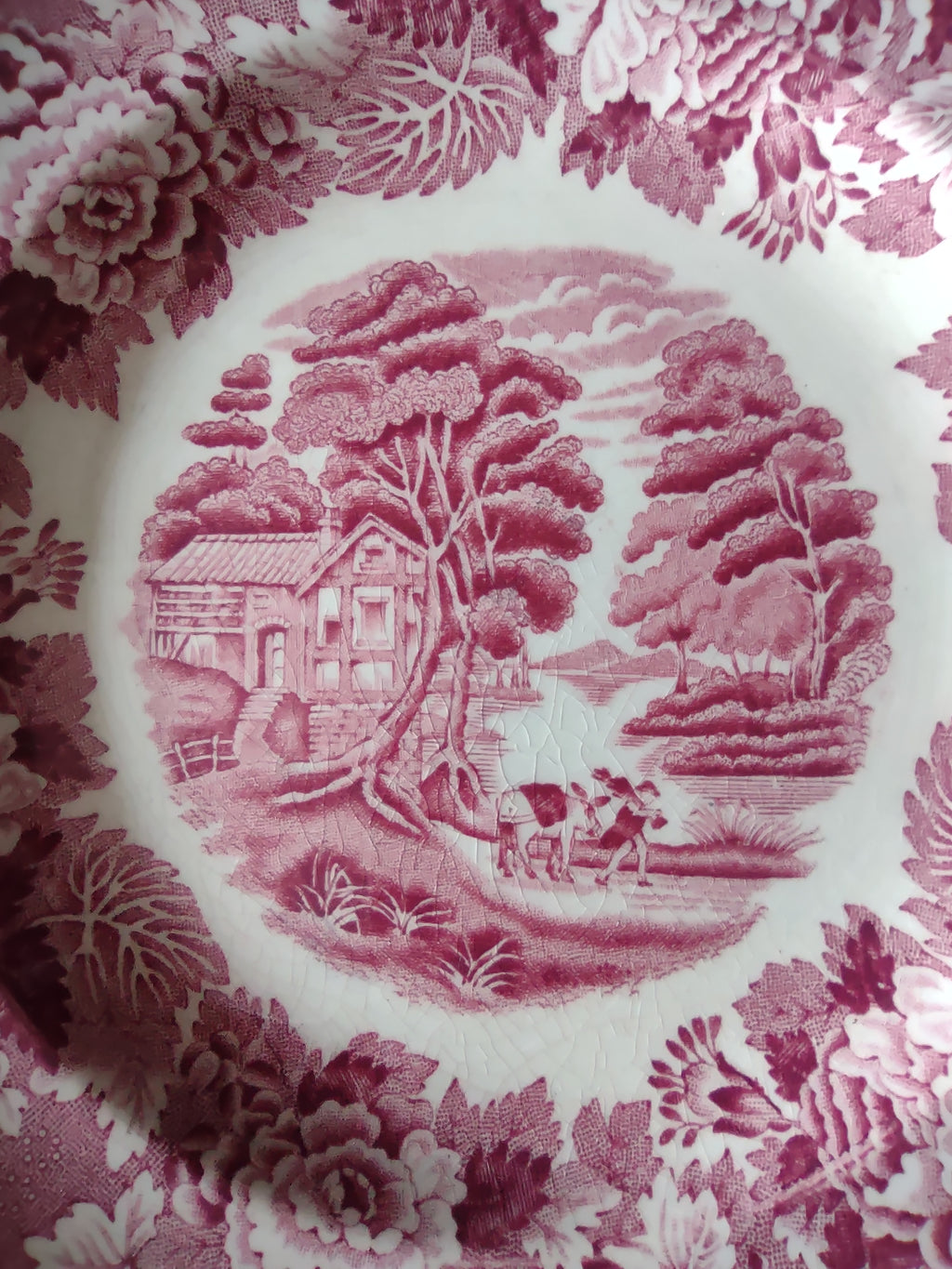 Vintage Enoch Wood English Scenery Ironstone Salad Plate Cottagecore [5929]
