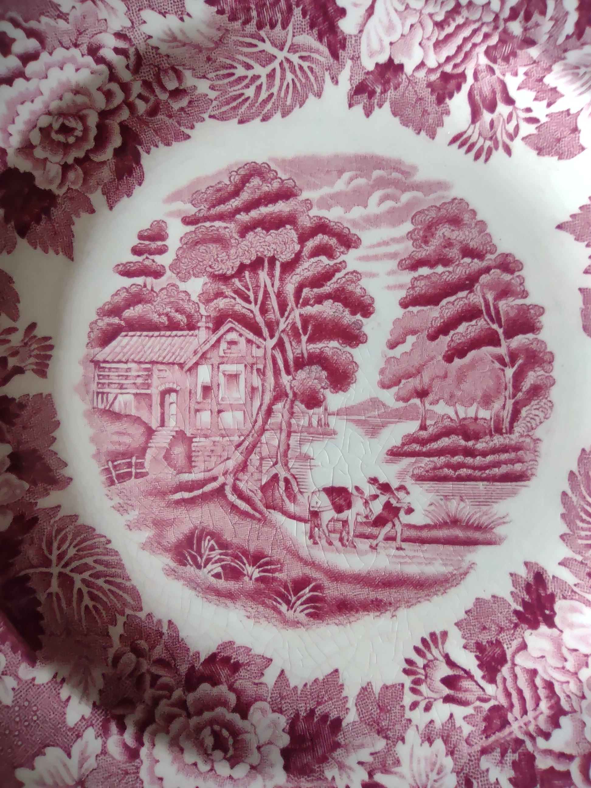 Vintage Enoch Wood English Scenery Ironstone Salad Plate Cottagecore [5929]
