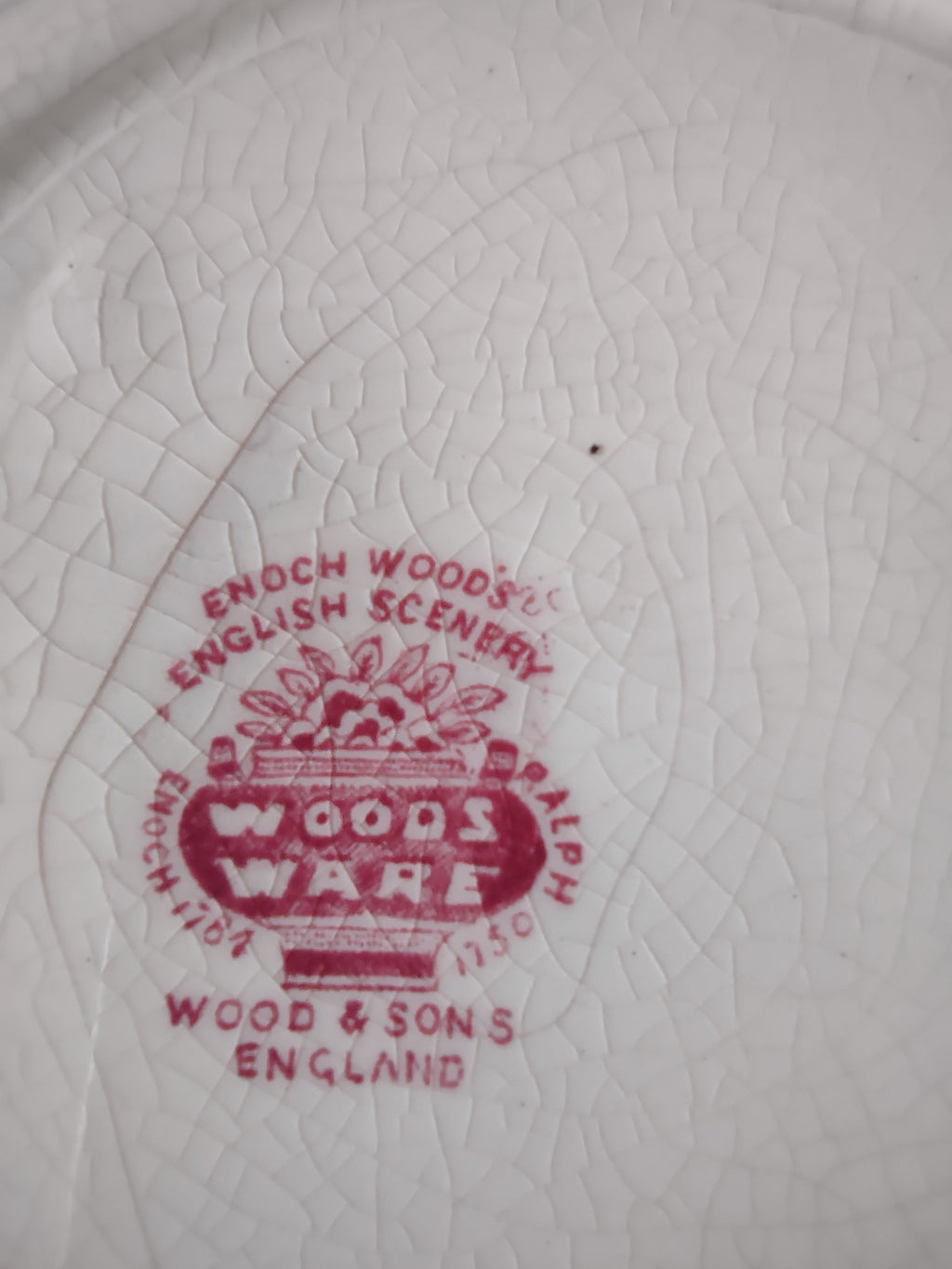 Vintage Enoch Wood English Scenery Ironstone Salad Plate Cottagecore [5929]