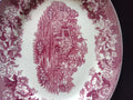 Vintage Avon Cottage Pink Transferware Serving Platter Ironstone England [5930]
