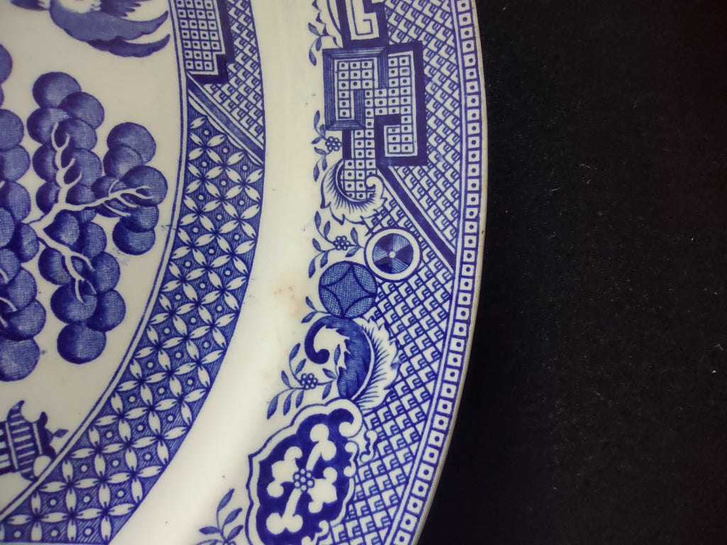 Vintage Swinnertons Old Willow Oval Platter Ironstone Cottagecore England [5931]