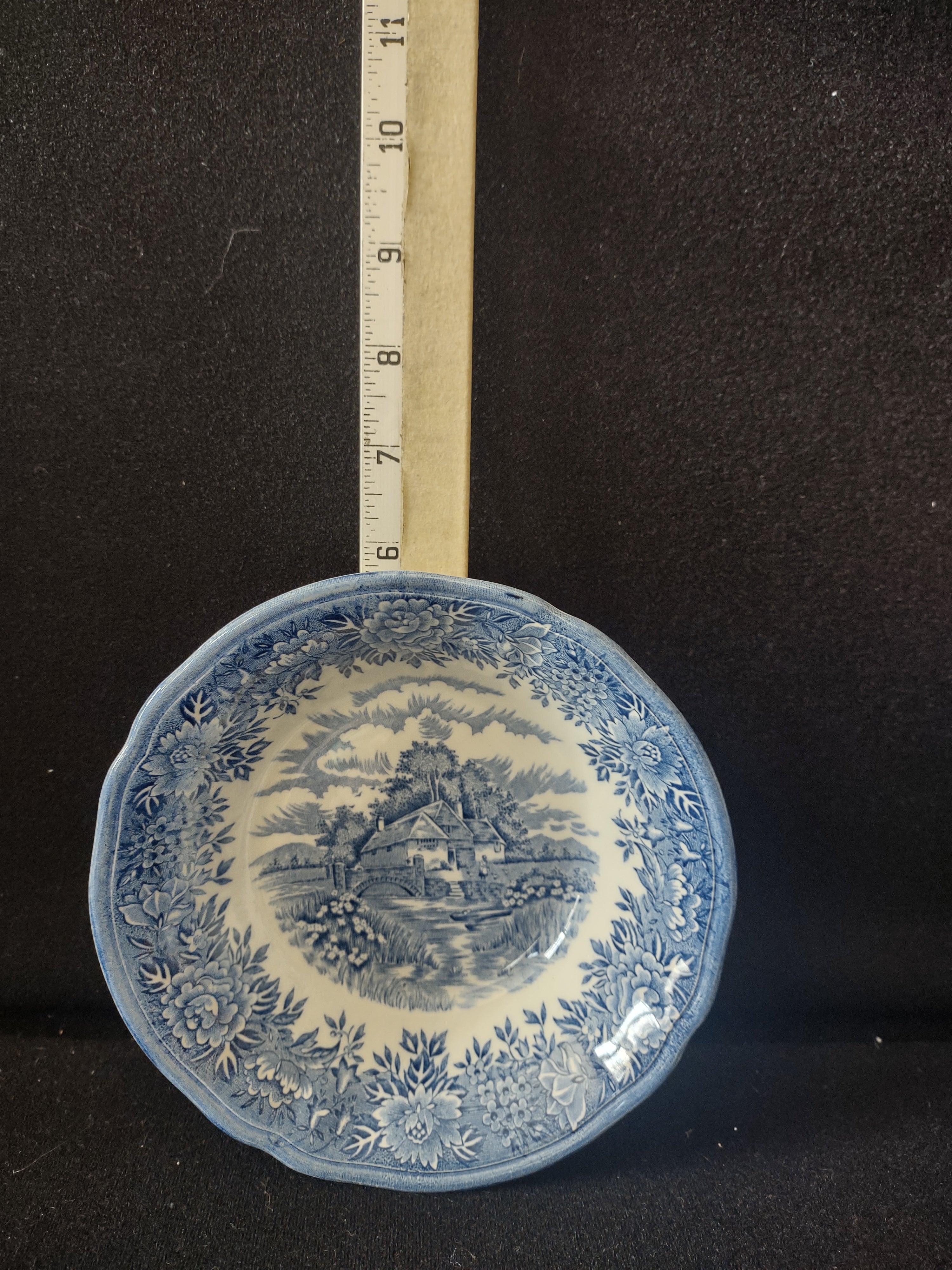 Vintage Salem Village Blue Berry Bowl Ironstone Cottagecore Set of 3 [5933]