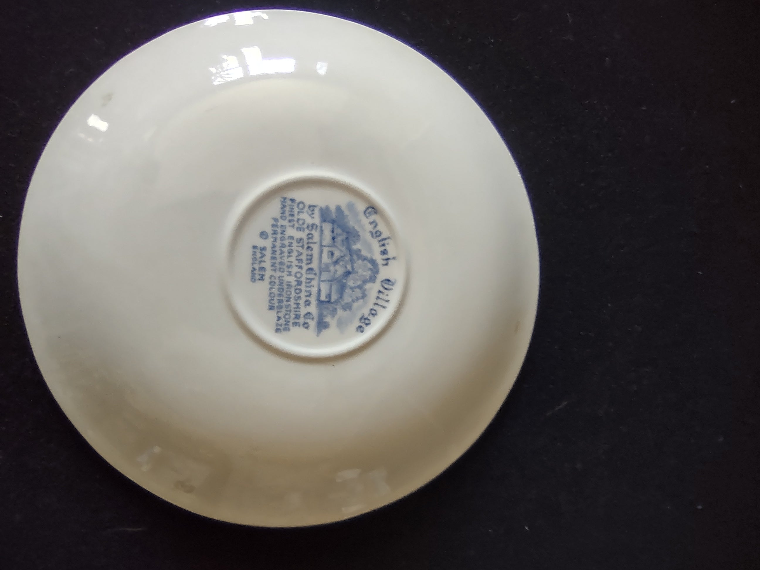 Vintage Salem China English Village Olde Staffordshire Ironstone Saucer [5934]