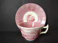 Vintage Royal Staffordshire Jenny Lind Pink Transferware Cup & Saucer [5936]