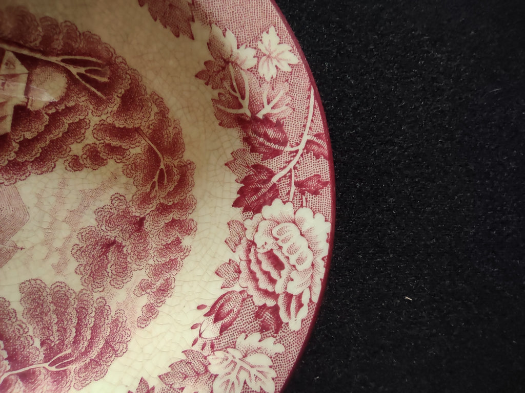 Vintage Enoch Woods English Scenery Berry Bowl Ironstone Wood & Sons [5937]