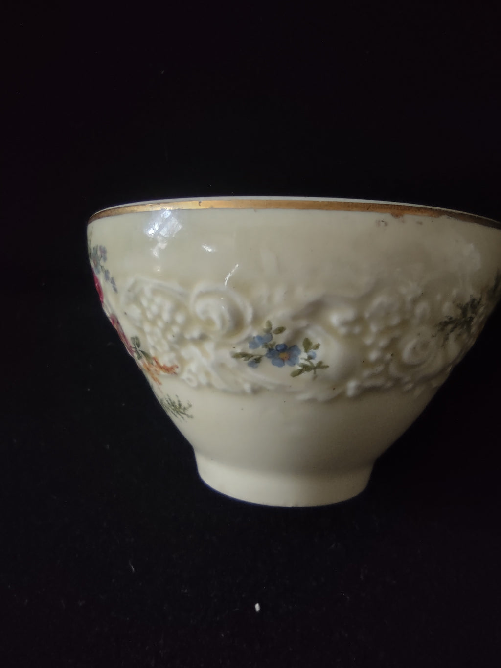 Vintage Crown Ducal Florentine Teacup Saucer Ironstone England [5939]