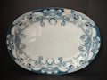 Vintage Royal Staffordshire Iris Teal Transferware Oval Platter CHIP [5940]