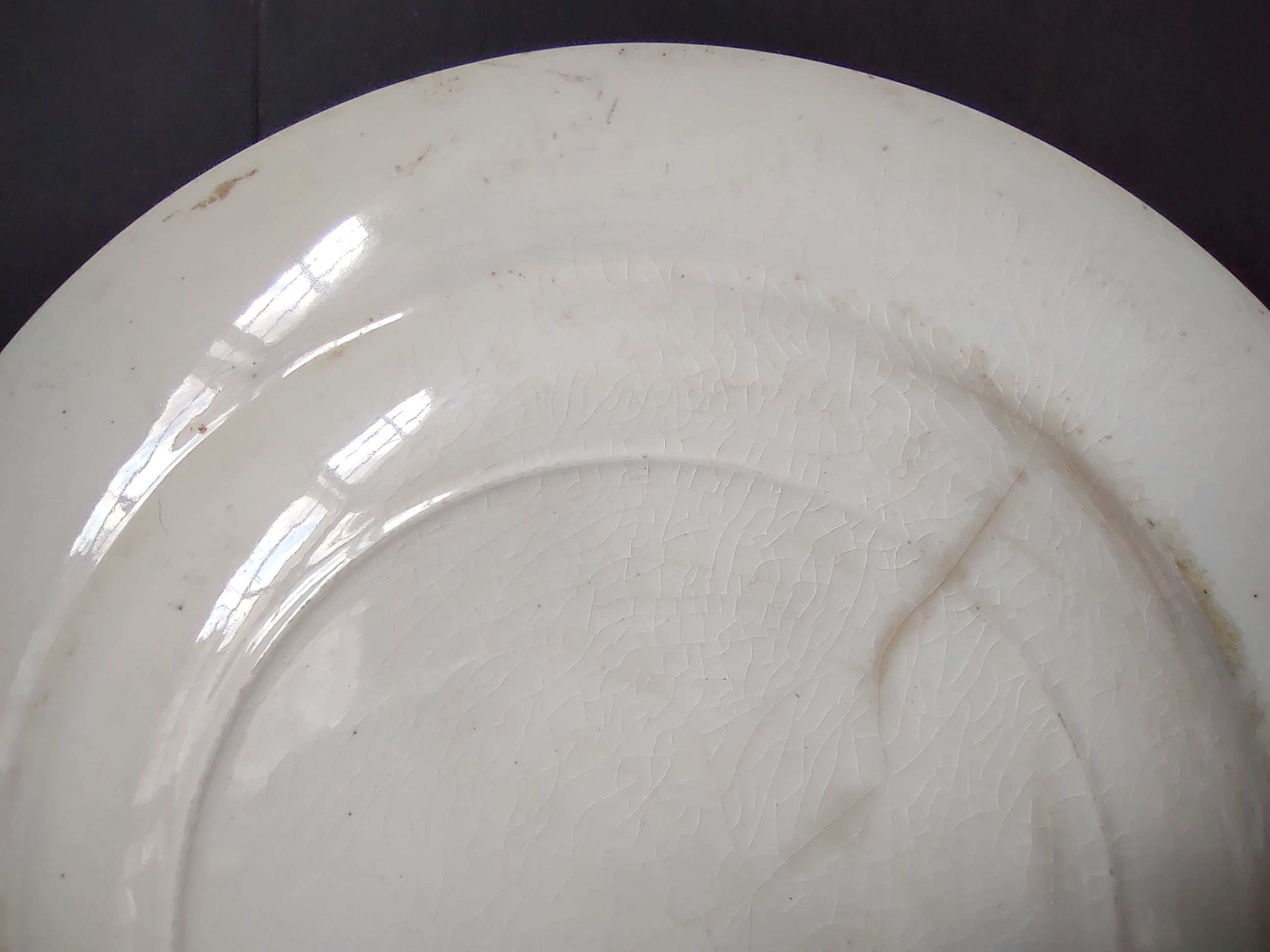 Vintage Clarice Cliff Tonquin Royal Staffordshire Blue Transferware Plate [5941]