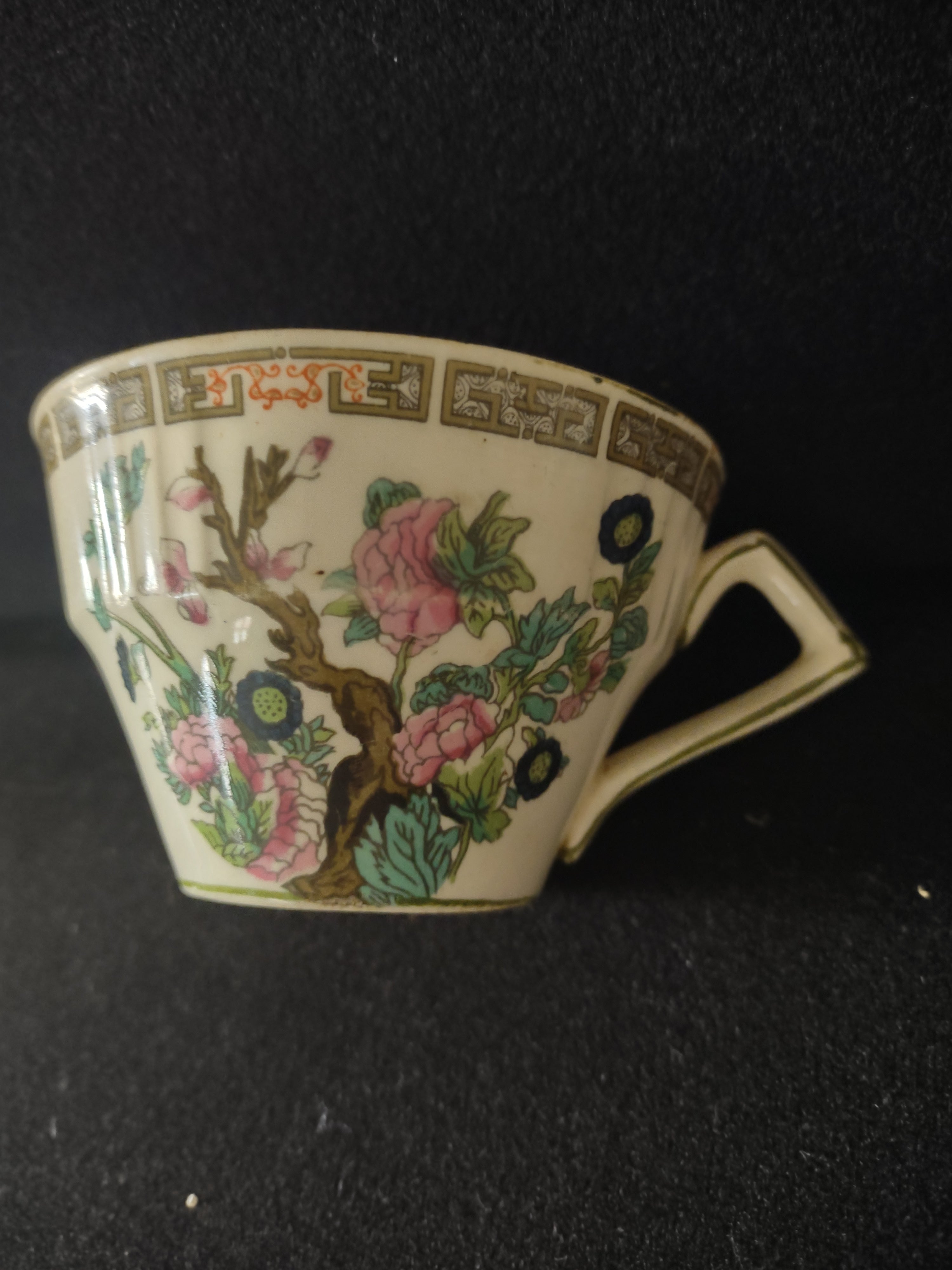 Vintage Myott Staffordshire Indian Tree Teacup Ironstone England [5942]