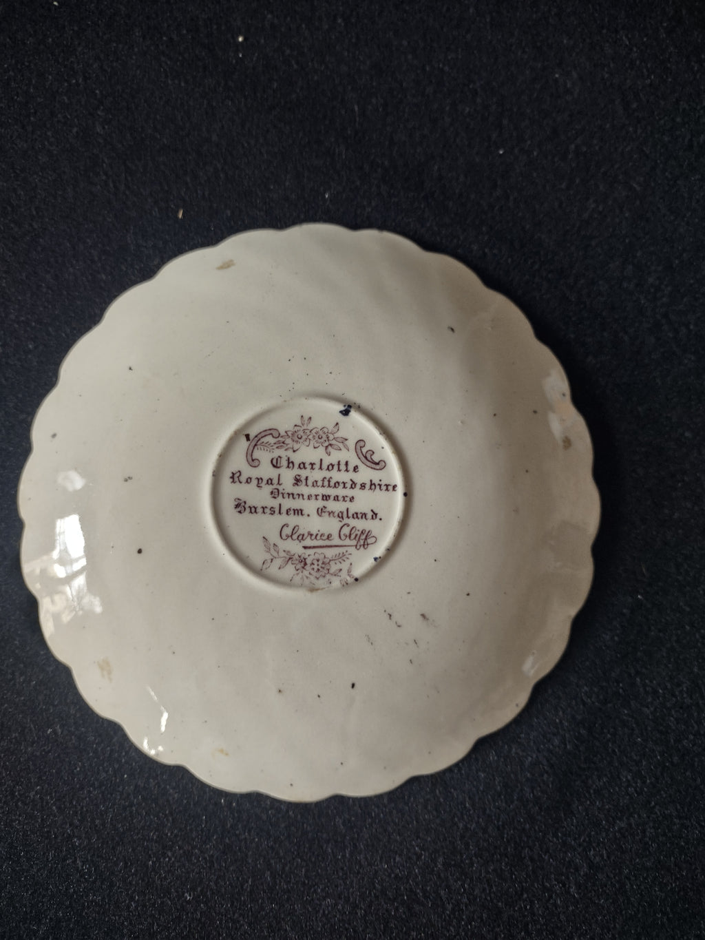 Vintage Charlotte Royal Staffordshire Saucer Ironstone England [5946]