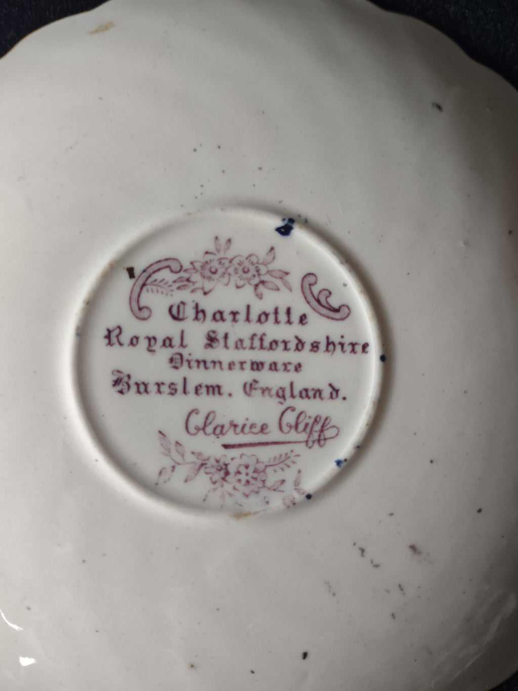 Vintage Charlotte Royal Staffordshire Saucer Ironstone England [5946]