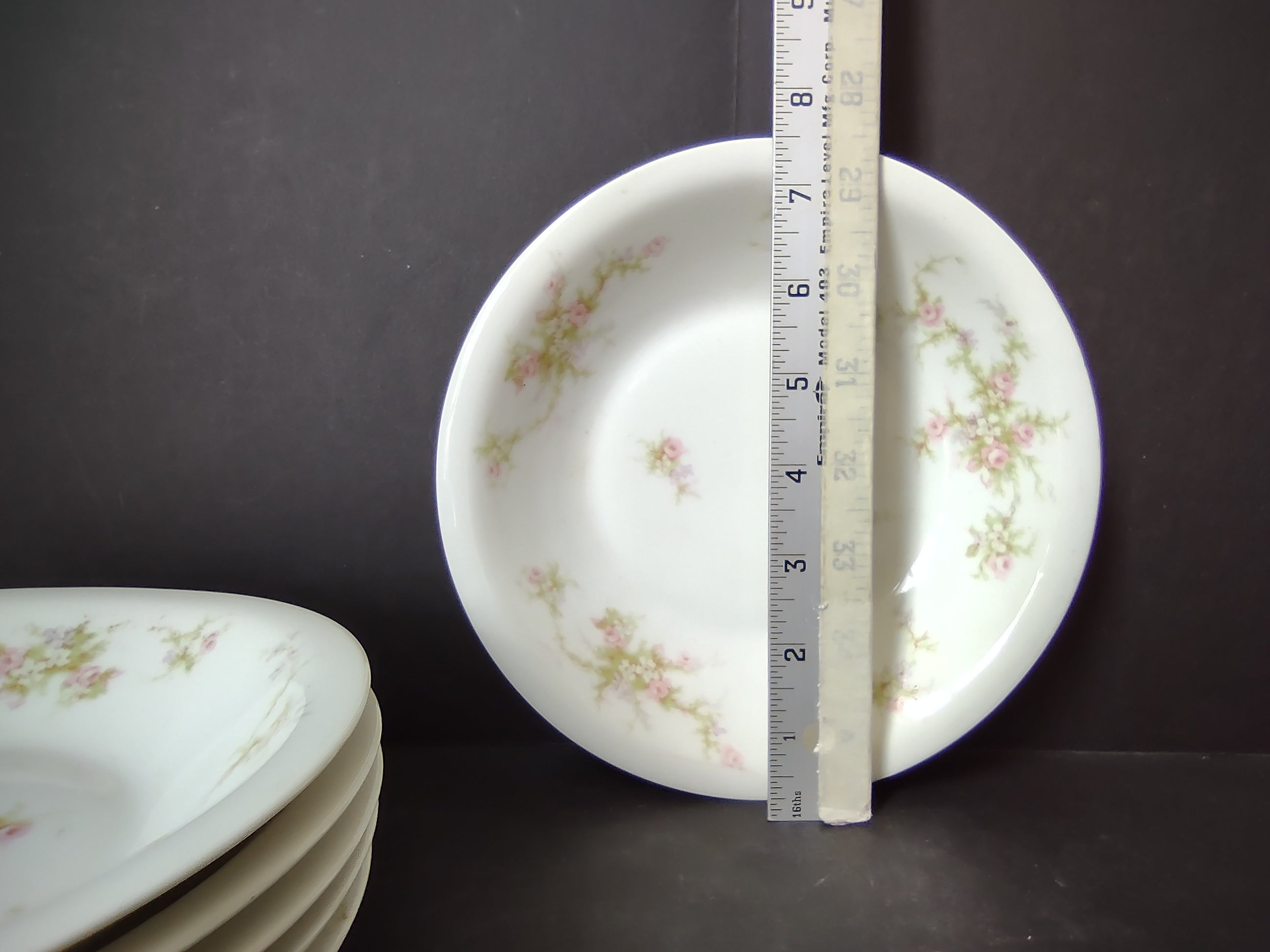 Vintage Haviland Limoges France Pink Floral Cottagecore Berry Bowls Set of 6 [396]