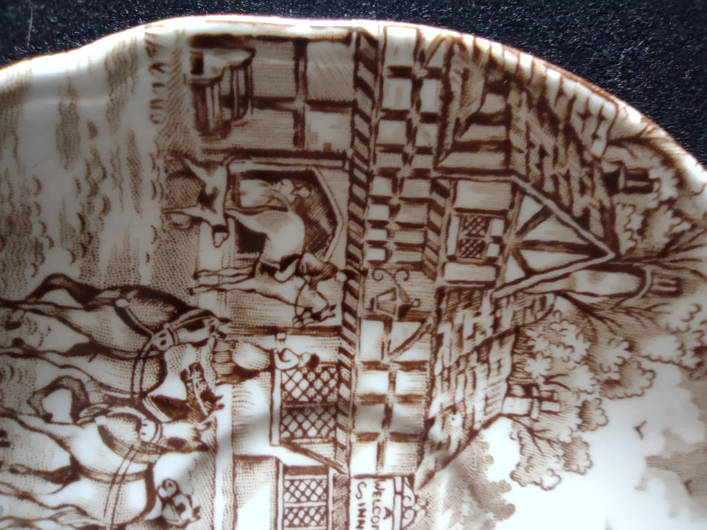 Vintage Franciscan Coaching Days Saucer England Ironstone Cottagecore [5947]